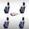 Service Caster 3.5'' SS Blue Poly Wheel Swivel 1-5/8'' Expanding Stem Caster Set, 4PK SCC-SSEX20S3514-PPUB-BLUE-158-4 - alternate 2
